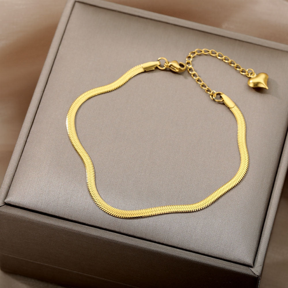 SOUVOIR Gold 14K Gold Plated Bracelets Pauvre Bracelet | Gold Silver Rose Simple Elegant Bracelet