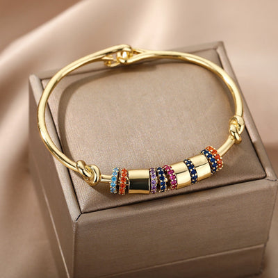 SOUVOIR Gold 14K Gold Plated Bracelets Deteur Bracelet | Gold Egyptian Luxury Bangle Women's Jewelry