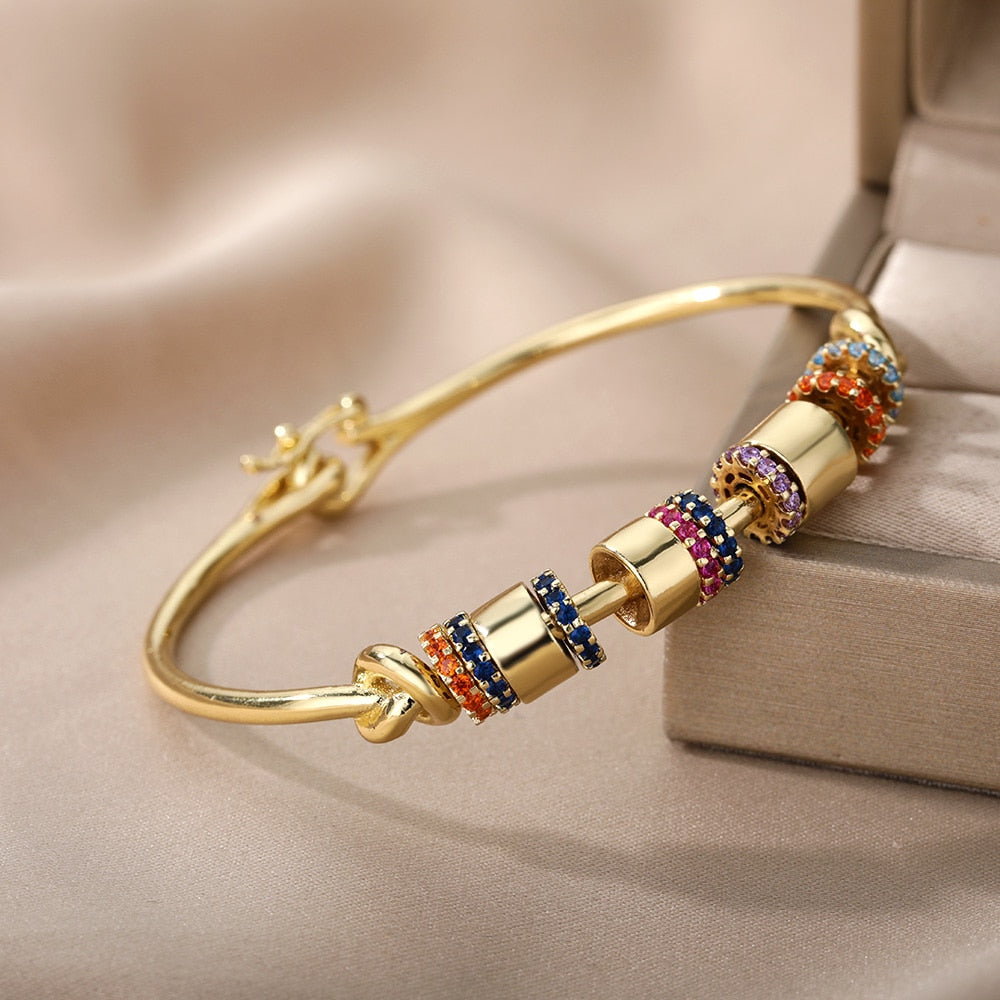 SOUVOIR 14K Gold Plated Bracelets Deteur Bracelet | Gold Egyptian Luxury Bangle Women's Jewelry